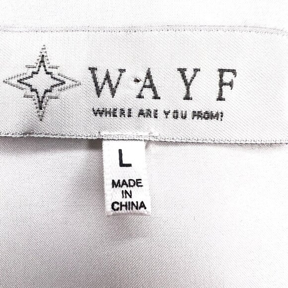 WAYF White Blouse Womens Size Large V-Neck Lace Trim Knotted Cropped Feminine - Picture 2 of 14